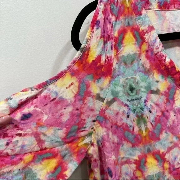 Caribbean Joe cold shoulder printed dress Small - Picture 3 of 7